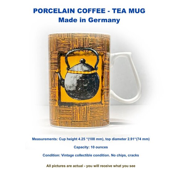 GERMAN PORCELAIN Elegant made in Germany COFFEE-TEA MUG - Picture 4 of 7